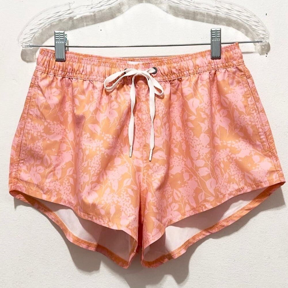 NWT: WILO The Label - Women's Pink & Orange, Floral Montana Swim Shorts  (Small)
